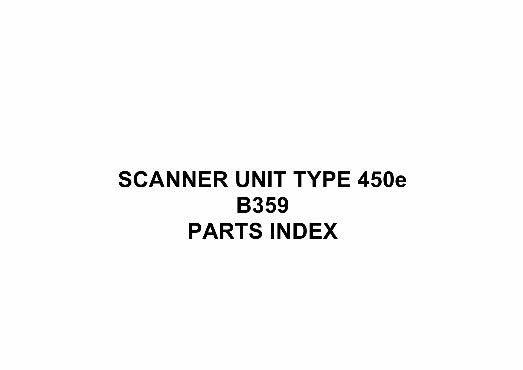 RICOH Options B359 SCANNER-UNIT-TYPE-450e Parts Catalog PDF download-2